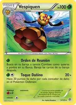Carta Vespiquen de la expansión Tormenta Plasma, número 5/135