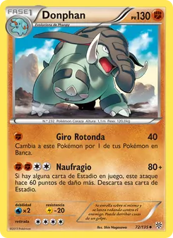 Carta Donphan de la expansión Tormenta Plasma, número 72/135