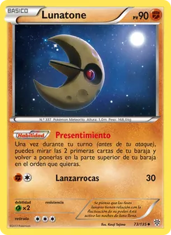 Carta Lunatone de la expansión Tormenta Plasma, número 73/135