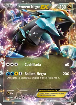 Carta Kyurem Negro-EX de la expansión Tormenta Plasma, número 95/135