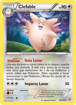 Carta Clefable de la expansión Tormenta Plasma, número 98/135