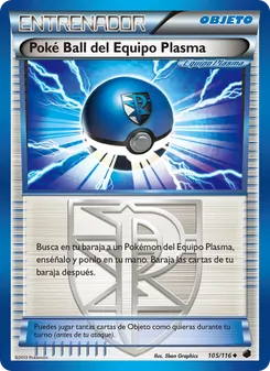 Carta Poké Ball del Equipo Plasma de la expansión Glaciación Plasma, número 105/116