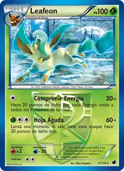 Carta Leafeon de la expansión Glaciación Plasma, número 11/116