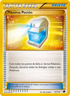 Carta Máxima Poción de la expansión Glaciación Plasma, número 121/116