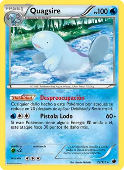 Carta Quagsire de la expansión Glaciación Plasma, número 22/116