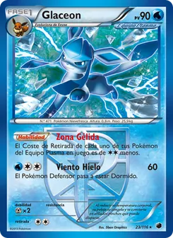 Carta Glaceon de la expansión Glaciación Plasma, número 23/116
