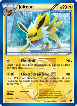 Carta Jolteon de la expansión Glaciación Plasma, número 34/116