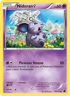 Carta Nidoran♀ de la expansión Glaciación Plasma, número 40/116