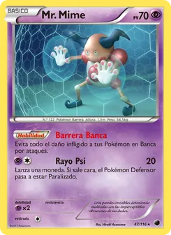 Carta Mr. Mime de la expansión Glaciación Plasma, número 47/116