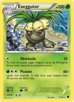 Carta Exeggutor de la expansión Glaciación Plasma, número 5/116