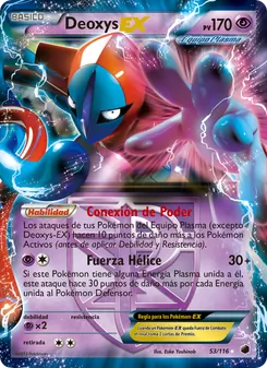 Carta Deoxys-EX de la expansión Glaciación Plasma, número 53/116