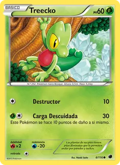 Carta Treecko de la expansión Glaciación Plasma, número 6/116