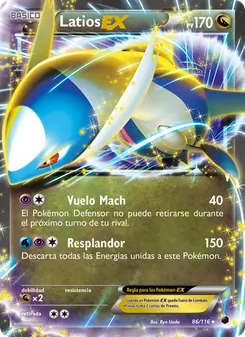 Carta Latios-EX de la expansión Glaciación Plasma, número 86/116