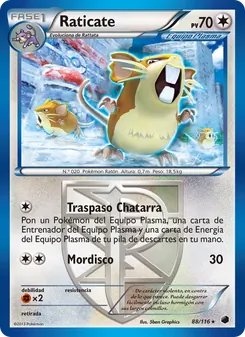 Carta Raticate de la expansión Glaciación Plasma, número 88/116
