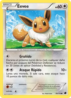 Carta Eevee de la expansión Glaciación Plasma, número 89/116