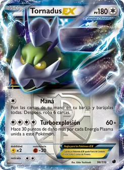 Carta Tornadus-EX de la expansión Glaciación Plasma, número 98/116