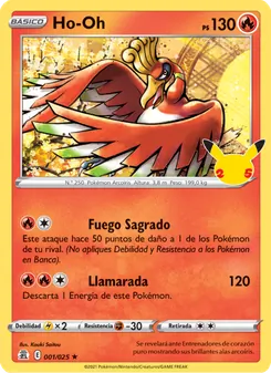 Carta Ho-Oh de la expansión Celebraciones, número 1/25
