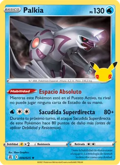 Carta Palkia de la expansión Celebraciones, número 4/25