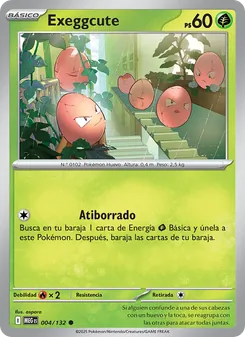 Carta Exeggcute de la expansión Megaevolución, número 004/132