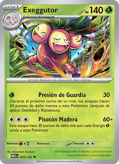 Carta Exeggutor de la expansión Megaevolución, número 005/132