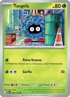 Carta Tangela de la expansión Megaevolución, número 006/132