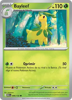 Carta Bayleef de la expansión Megaevolución, número 009/132