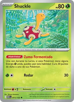 Carta Shuckle de la expansión Megaevolución, número 011/132
