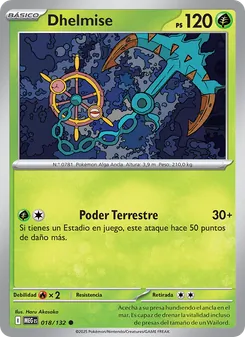 Carta Dhelmise de la expansión Megaevolución, número 018/132