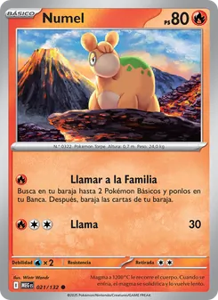 Carta Numel de la expansión Megaevolución, número 021/132