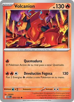 Carta Volcanion de la expansión Megaevolución, número 025/132