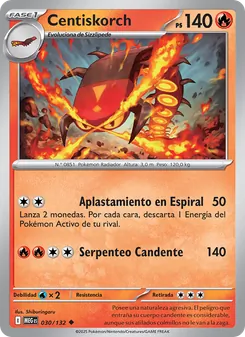 Carta Centiskorch de la expansión Megaevolución, número 030/132