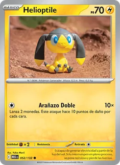 Carta Helioptile de la expansión Megaevolución, número 052/132