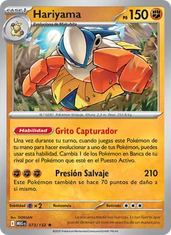 Carta Hariyama de la expansión Megaevolución, número 073/132
