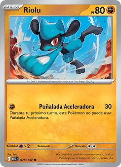 Carta Riolu de la expansión Megaevolución, número 076/132