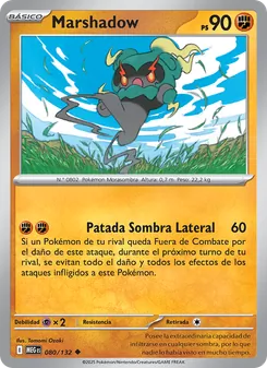 Carta Marshadow de la expansión Megaevolución, número 080/132