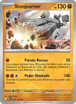 Carta Stonjourner de la expansión Megaevolución, número 081/132