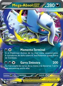 Carta Mega-Absol ex de la expansión Megaevolución, número 086/132