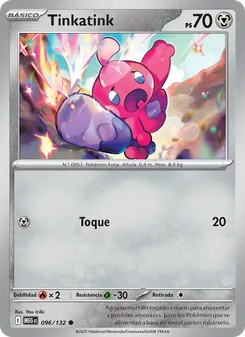 Carta Tinkatink de la expansión Megaevolución, número 096/132