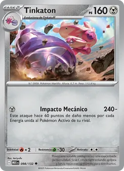 Carta Tinkaton de la expansión Megaevolución, número 098/132