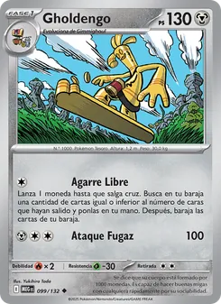 Carta Gholdengo de la expansión Megaevolución, número 099/132
