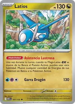 Carta Latios de la expansión Megaevolución, número 101/132