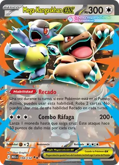 Carta Mega-Kangaskhan ex de la expansión Megaevolución, número 104/132