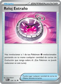 Carta Reloj Extraño de la expansión Megaevolución, número 128/132