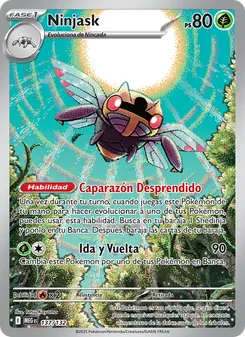 Carta Ninjask de la expansión Megaevolución, número 137/132