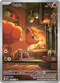 Carta Vulpix de la expansión Megaevolución, número 138/132