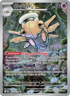 Carta Shedinja de la expansión Megaevolución, número 144/132