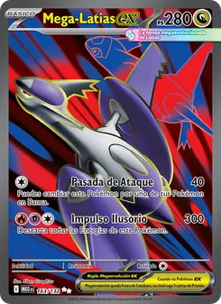 Carta Mega-Latias ex de la expansión Megaevolución, número 163/132