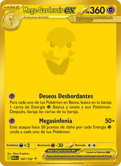 Carta Mega-Gardevoir ex de la expansión Megaevolución, número 187/132