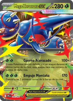 Carta Mega-Heracross ex de la expansión Fuegos Fantasmales, número 004/94