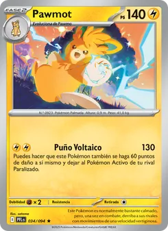 Carta Pawmot de la expansión Fuegos Fantasmales, número 034/94